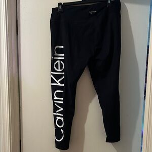 Calvin Klein Black Leggings with Bold Logo